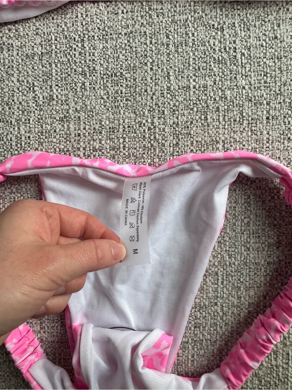Pink Bandeau Bikini Set - Picture 2 of 5